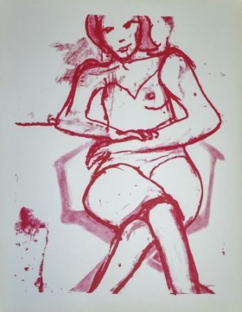 Lithograph Diebenkorn - Seated woman, 