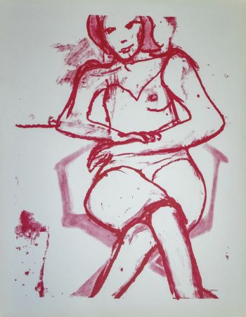 Lithograph Diebenkorn - Seated woman