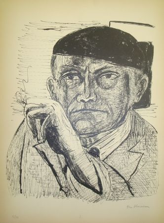 Lithograph Beckmann - Selbstbildnis (from portfolio Day and Dream)