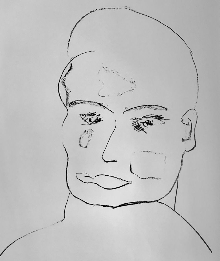 Lithograph Francis - Self Portrait
