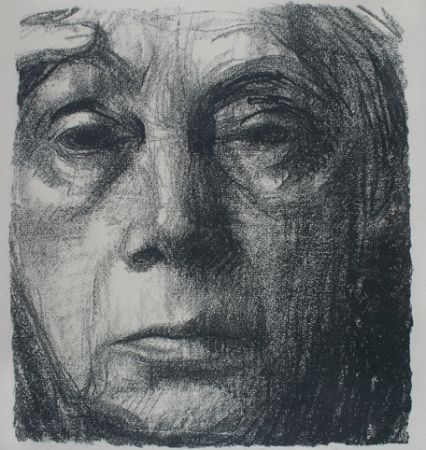 Lithograph Kollwitz - Self Portrait