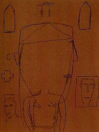 Lithograph Brown - Self portrait 10