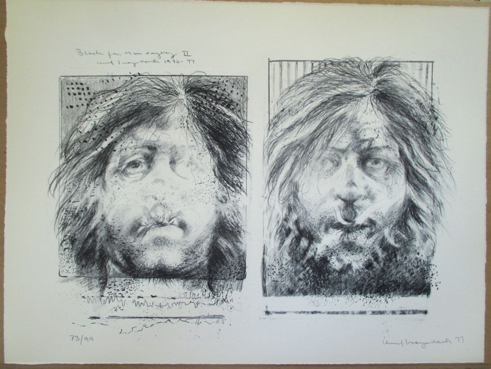 Lithograph Trampedach - Selfportrait II