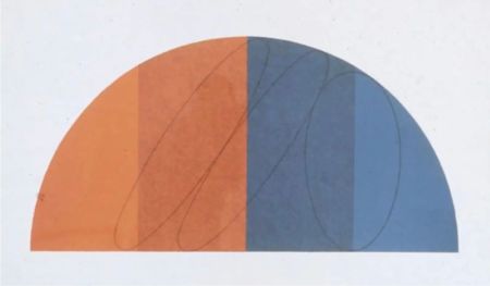 Lithograph Mangold - Semi Circle III
