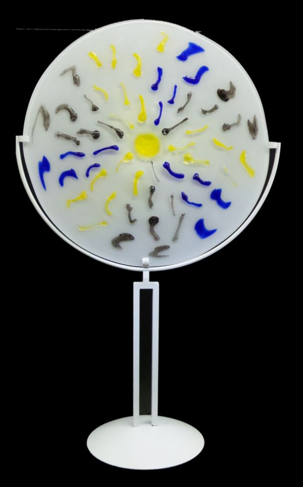 Multiple Frost - Serenissimo - Glass Disc - A tribute to Venice and the Lagoon