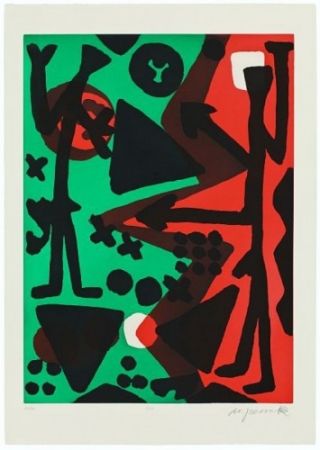 Etching And Aquatint Penck - Serie II Wir