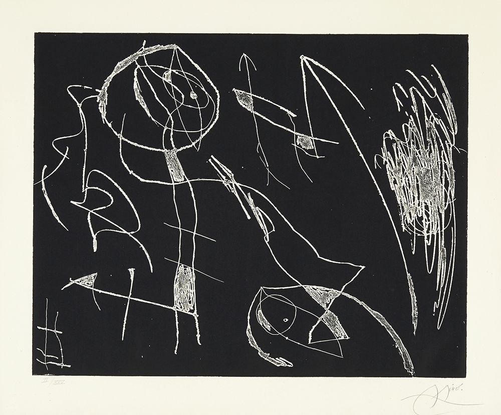 Engraving Miró - Serie Mallorca - Negro y Blanco I