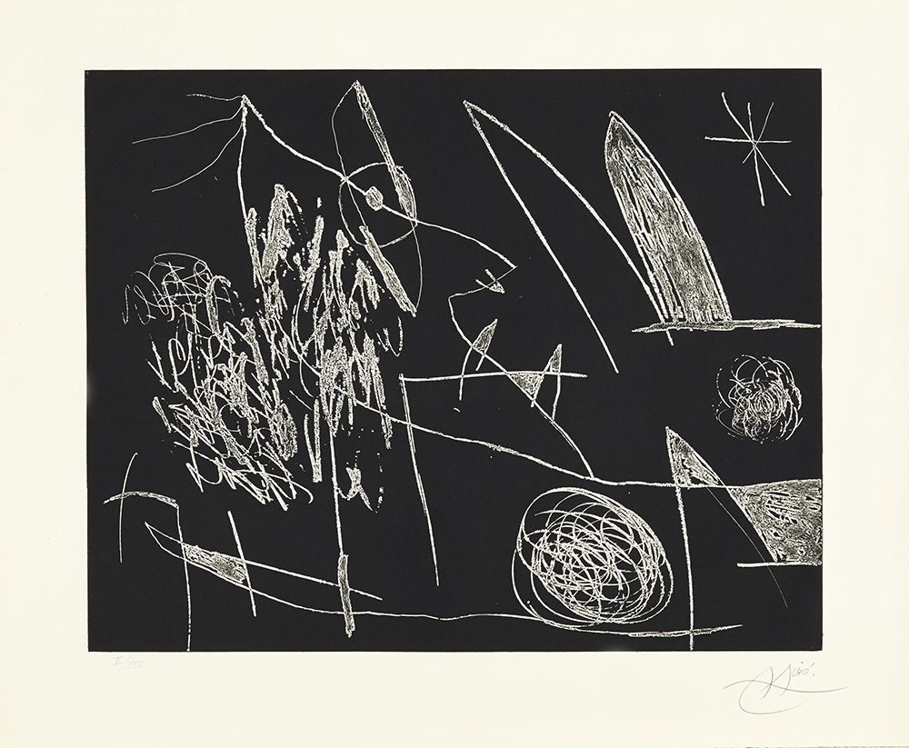 Engraving Miró - Serie Mallorca - Negro y Blanco VII