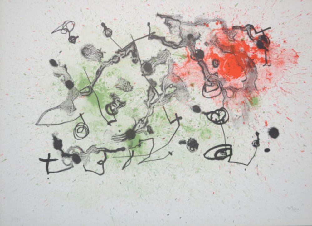 Lithograph Miró - Series II - Rouge et Vert - M288