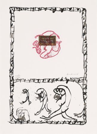 Engraving Alechinsky - Serpent 04