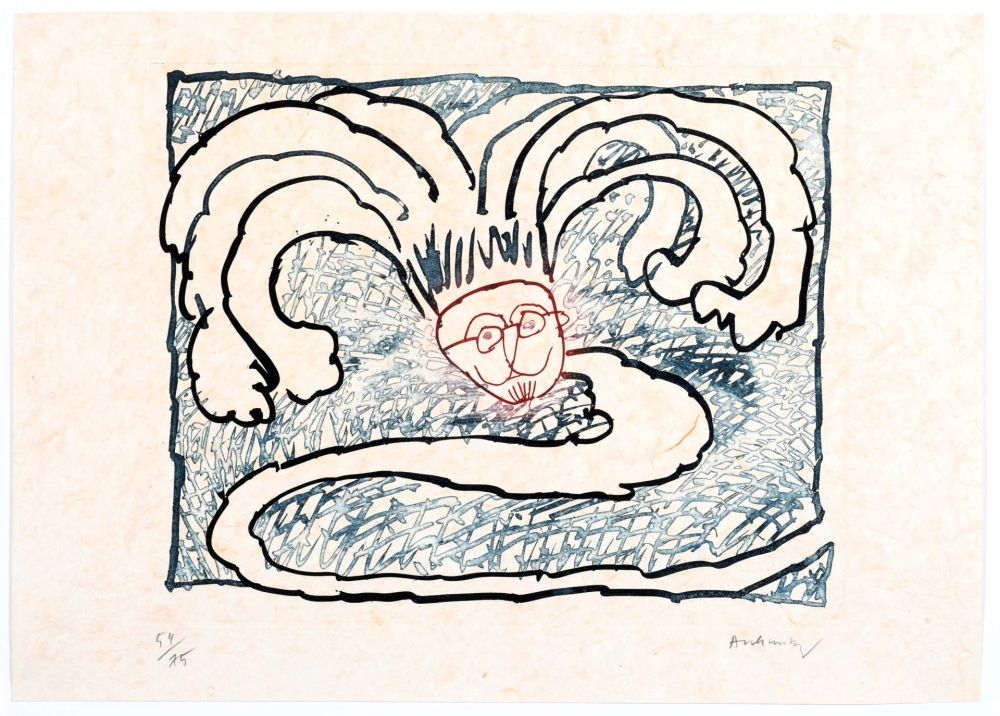 Engraving Alechinsky - Serpent de Binche
