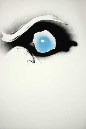 Screenprint Piene - Seuloeil blau/schwarzes Auge
