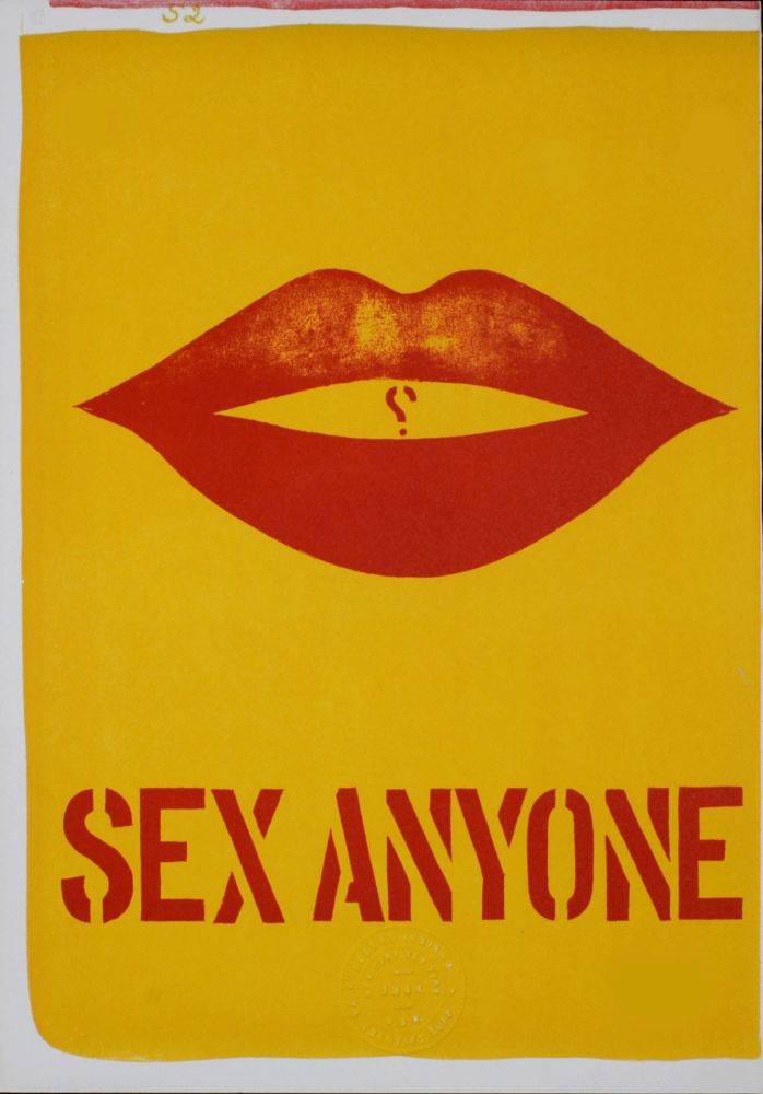 Lithograph Indiana - Sex Anyone, 1964 - Stamp-signed!