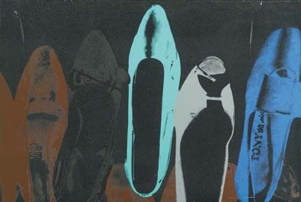 Screenprint Warhol - Shoes with Diamond Dust