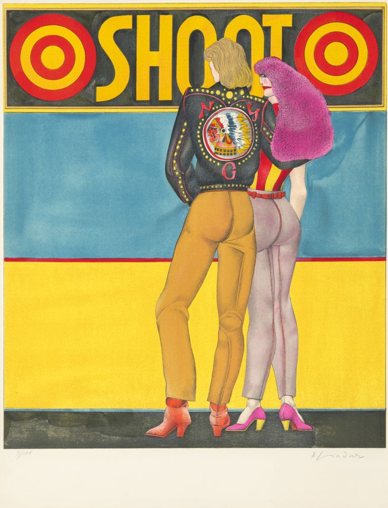 Lithograph Lindner - Shoot