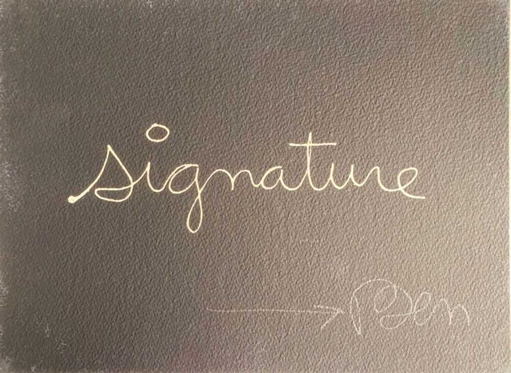 Screenprint Vautier - Signature