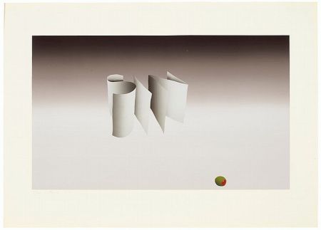 Lithograph Ruscha - Sin with Olive