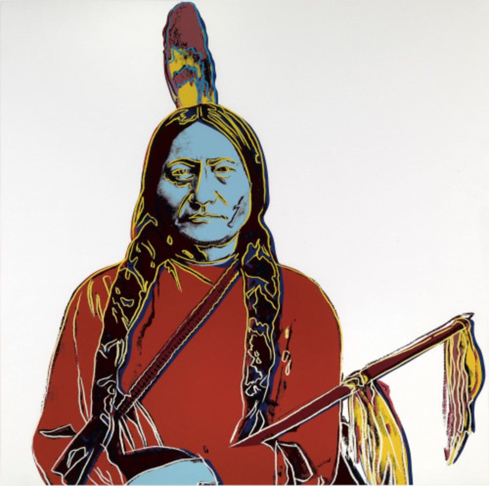 Screenprint Warhol - Sitting Bull