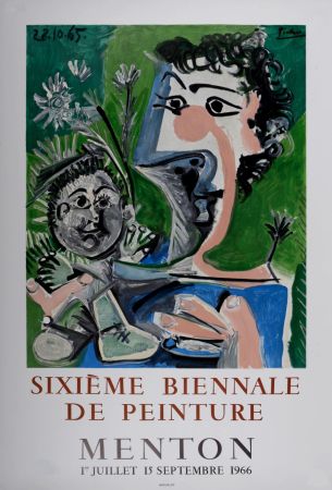 Lithograph Picasso (After) - Sixième Biennale de Peinture, Menton, 1966