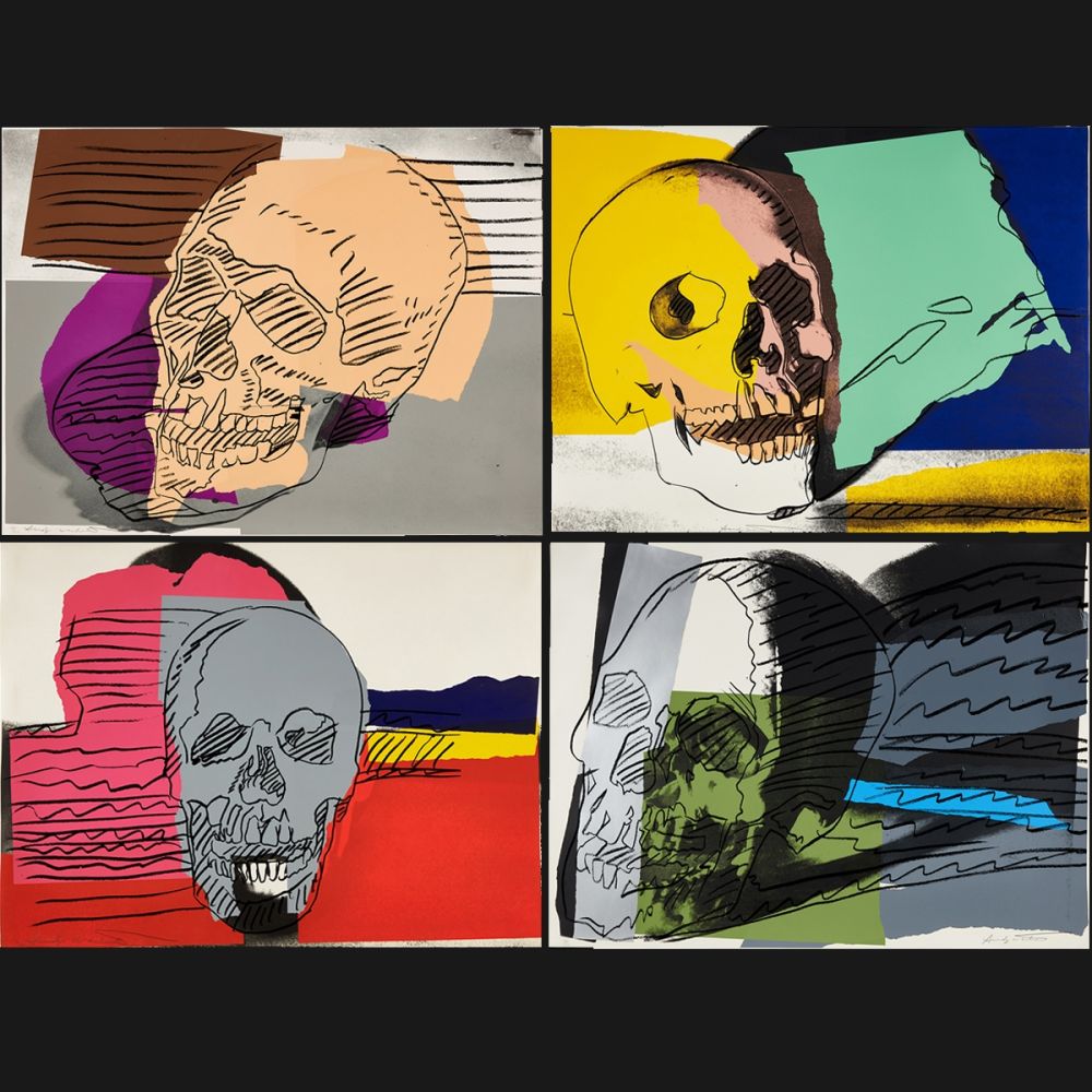 Screenprint Warhol - Skulls Complete Portfolio (FS II.157-160)