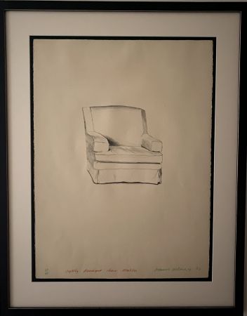 Lithograph Hockney - Slightly damaged chair 