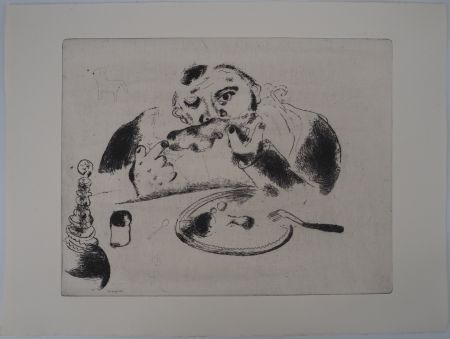 Etching Chagall - Sobakevitch à table