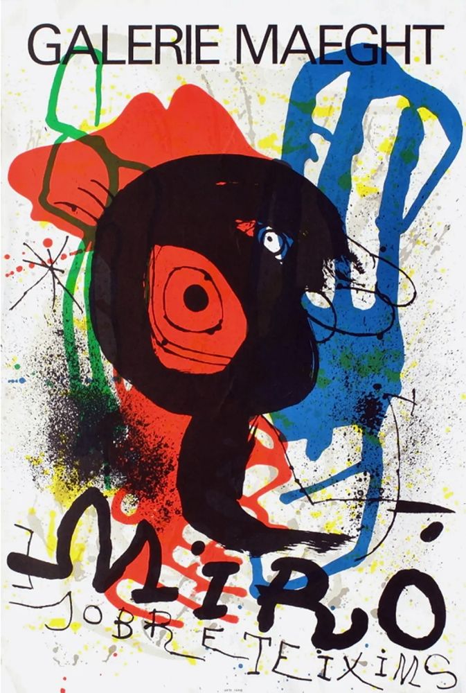 Poster Miró - SOBRETEIXIMS. Exposition Galerie Maeght. 1973. Lithographie.