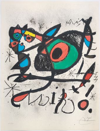 Lithograph Miró - SOBRETEIXIMS I ESCULTURES