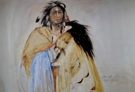 Offset Grigg - SOIE BLEUE - Indiens d'Amérique / Native Americans - Cherokee