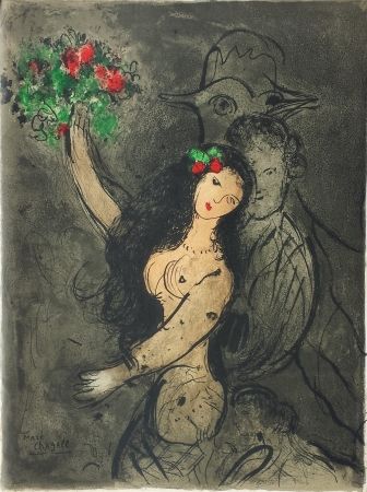 Lithograph Chagall - Soirée