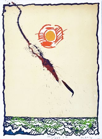 Lithograph Alechinsky - Soleil