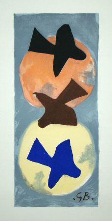 Lithograph Braque (After) - Soleil et Lune I.