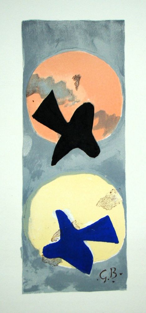 Lithograph Braque (After) - Soleil et Lune II.