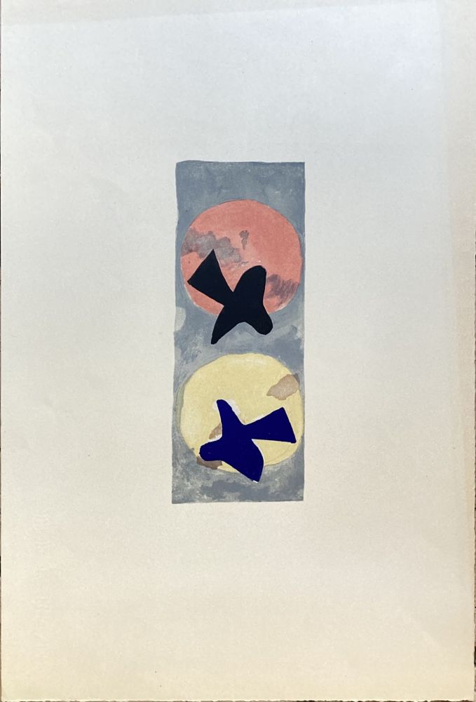 Lithograph Braque - Soleil et lune II