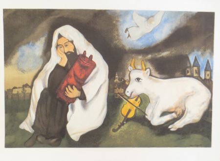 Lithograph Chagall -  solitude