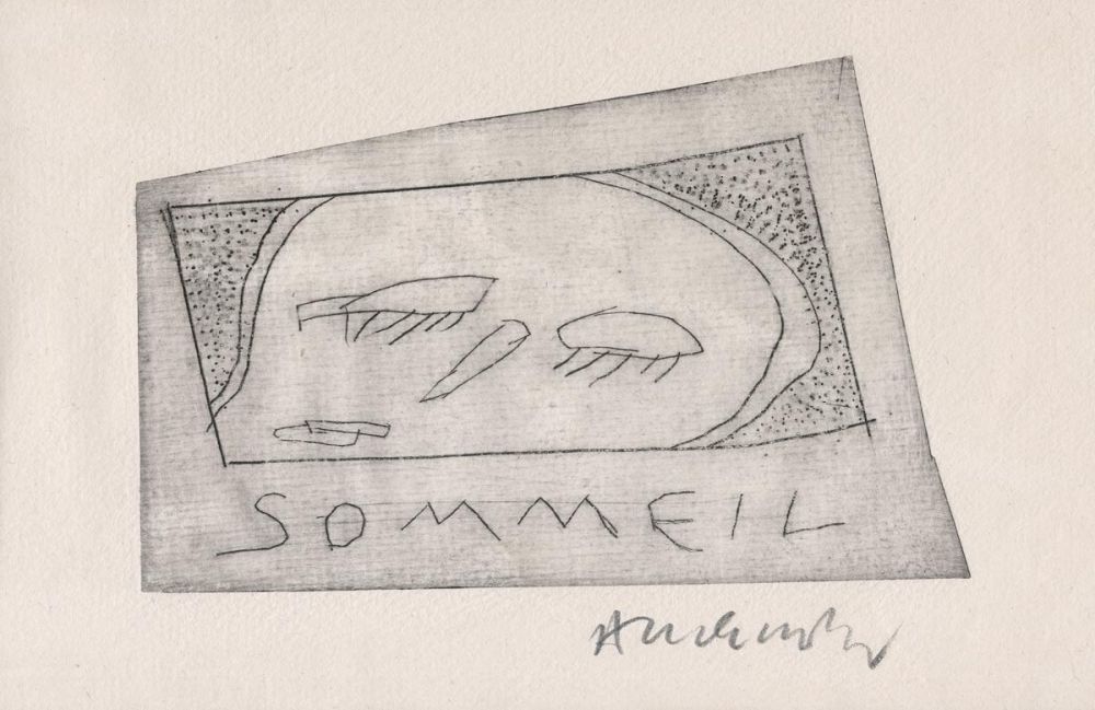 Etching Alechinsky - Sommeil