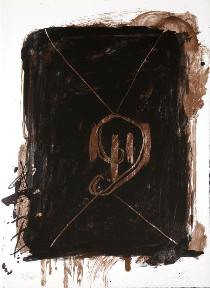 Lithograph Tàpies - Sonnet VII, 1978 - Hands-signed