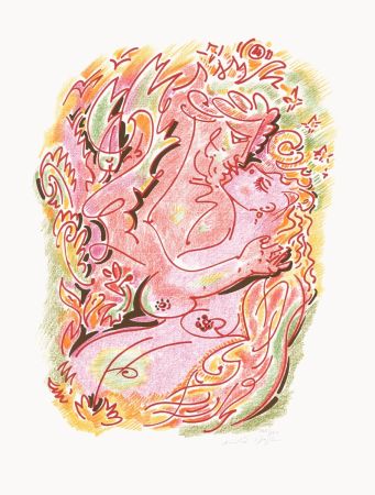 Lithograph Masson - Sonnets Louise Labé