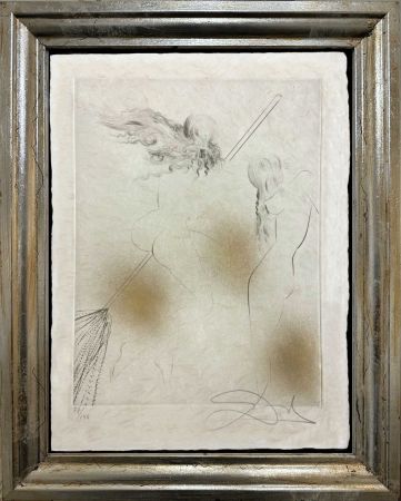 Drypoint Dali - Sorciere au balai