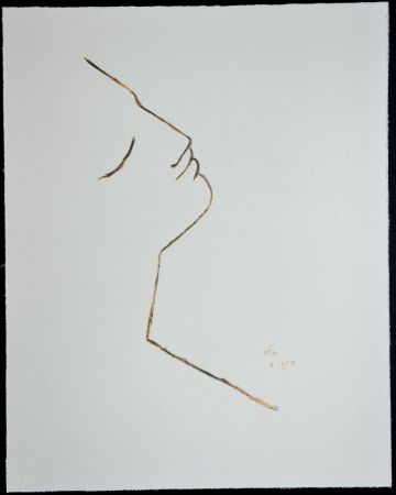 Lithograph Cocteau - Sous le manteau de feu