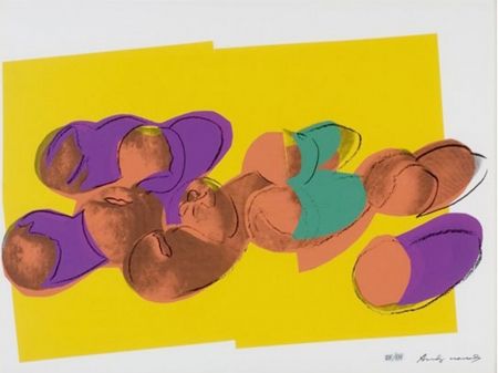 Screenprint Warhol - Space Fruit: Peaches 202 by Andy Warhol