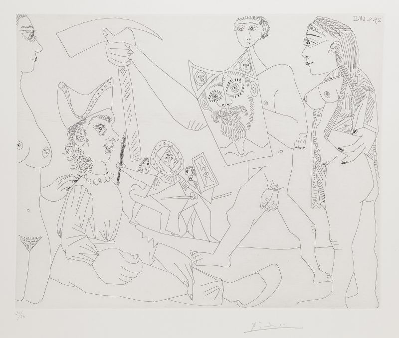 Engraving Picasso - Spectacle de gladiateurs (Les 347, pl. 58) 