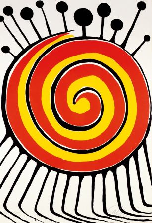 Lithograph Calder - Spirale millepiedi