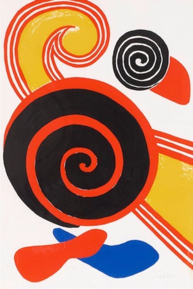 Lithograph Calder - Spirals