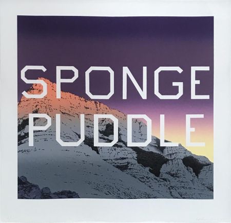Lithograph Ruscha - Sponge Puddle