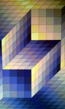 Lithograph Vasarely - S/T