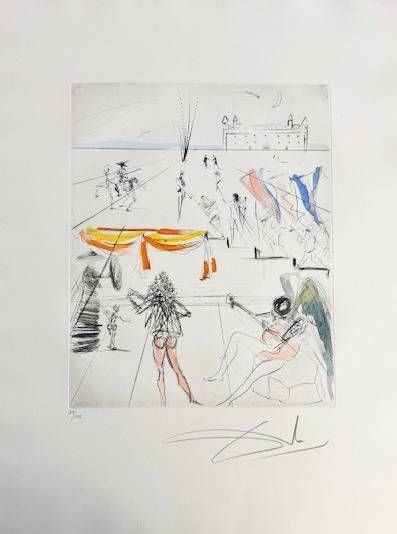 Drypoint Dali - St Jacques de Compostelle (Santiago de Compostela)