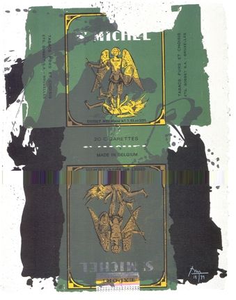 Lithograph Motherwell - St. Michael III