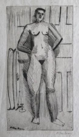 Drypoint Avery - Standing Nude
