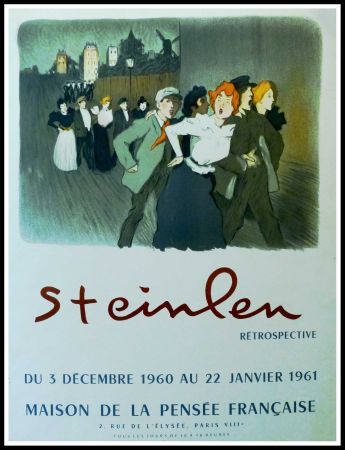 Poster Steinlen - STEINLEN - MAISON DE LA PENSÉE FRANÇAISE, RÉTROSPECTIVE
